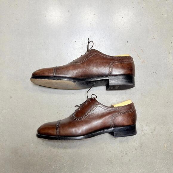 Kiton Men’s Oxford Dress Shoes US 11.5 12 Antique Dark Brown Museum Patina main image 8